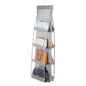 Grey 8-compartment Hanging Handbag Organizer - Double-Sided Non-Woven PVC Storage Bag with Transparent Pockets - Space-Saving Wardrobe Closet Hanger for Purses and Accessories