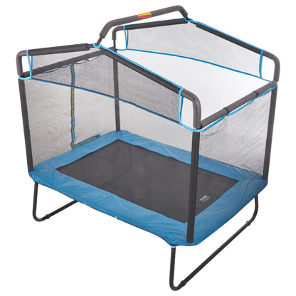 VEVOR 6FT Trampoline for Kids, 72" Indoor/Outdoor Toddlers Trampoline, Mini Baby Trampoline with Safety Enclosure Net, Gymnastics Bar, Hammock, Recreational Trampoline Birthday Gift for 3+ Years Kids