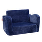 VEVOR Baby Chair Foldable 2-in-1 Comfy Baby Lounger Couch Kids Sofa Blue