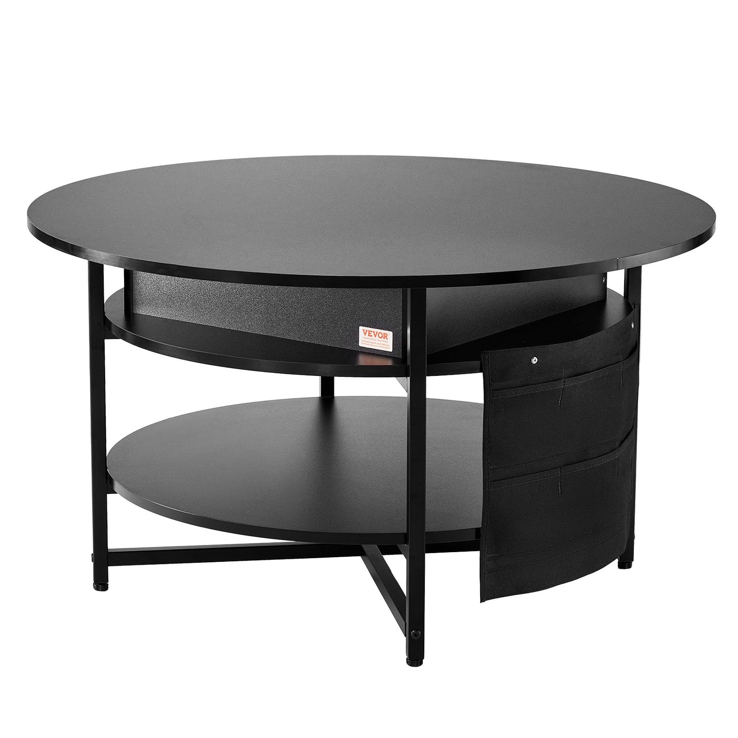 VEVOR Lift Top Coffee Table 35.3’’ Round Coffee Table for Living Room Black - Furniture > Outdoor > Outdoor Dining Sets