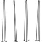 Hairpin Table Legs 30 inch Black Set of 4 Desk Legs Each 220lbs Capacity Hairpin Desk Legs 3 Rods for Bench Desk Dining End Table Chairs Carbon Steel DIY Table Legs Heavy Duty Furniture Legs