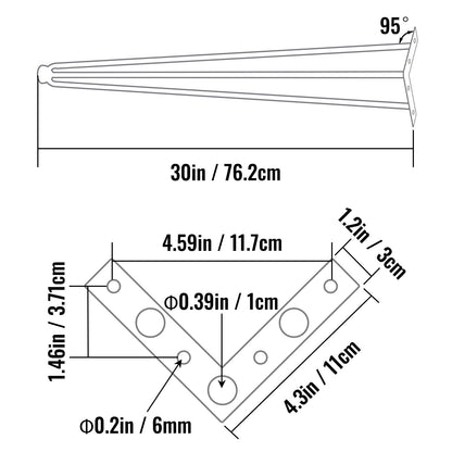 Hairpin Table Legs 30 inch Black Set of 4 Desk Legs Each 220lbs Capacity Hairpin Desk Legs 3 Rods for Bench Desk Dining End Table Chairs Carbon Steel DIY Table Legs Heavy Duty Furniture Legs