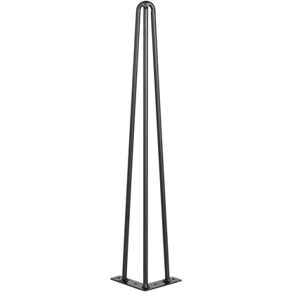 Hairpin Table Legs 30 inch Black Set of 4 Desk Legs Each 220lbs Capacity Hairpin Desk Legs 3 Rods for Bench Desk Dining End Table Chairs Carbon Steel DIY Table Legs Heavy Duty Furniture Legs