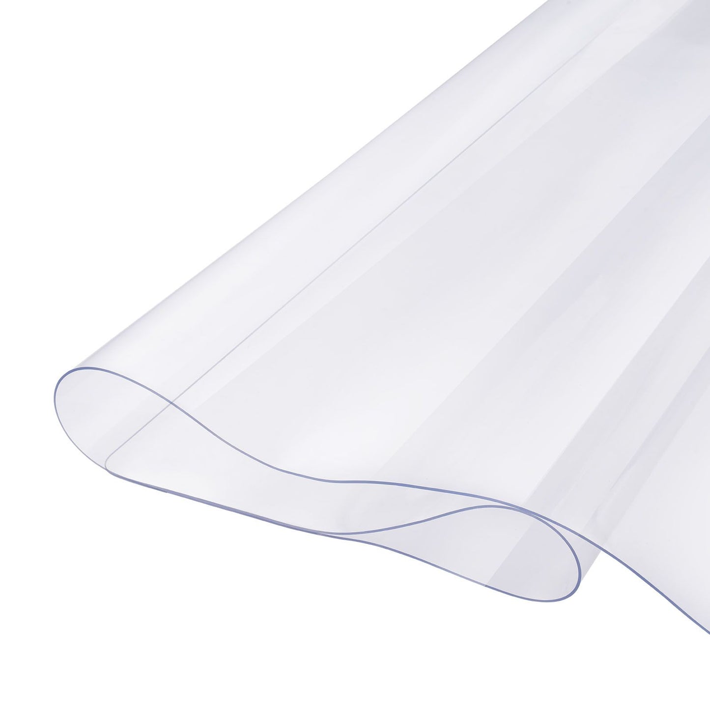 Plastic Table Cover, 48 x 48 Inch 1.5 mm Thick Clear Table Protector, Square PVC Desk Mat, Waterproof & Easy Cleaning Desk Pad Tablecloth, for Office Dresser Dining Room Table Night Stand