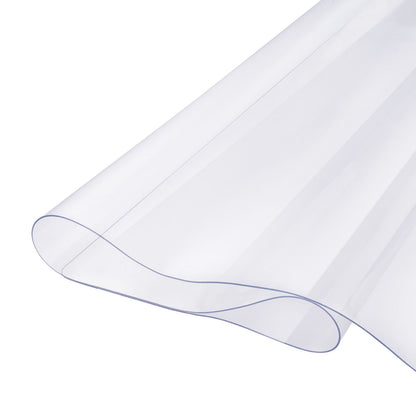 Plastic Table Cover, 54 x 54 Inch 1.5 mm Thick Clear Table Protector, Square PVC Desk Mat, Waterproof & Easy Cleaning Desk Pad Tablecloth, for Office Dresser Dining Room Table Night Stand