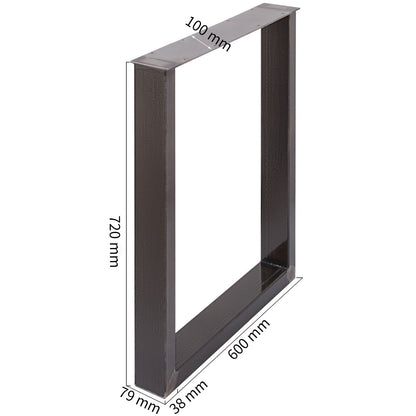 72 x 60 cm Dining Table Legs Office Table Legs Set of 2 Steel Table Legs Computer Desk Legs Steel Bench Legs Country Style Table Legs DIY Furniture Legs