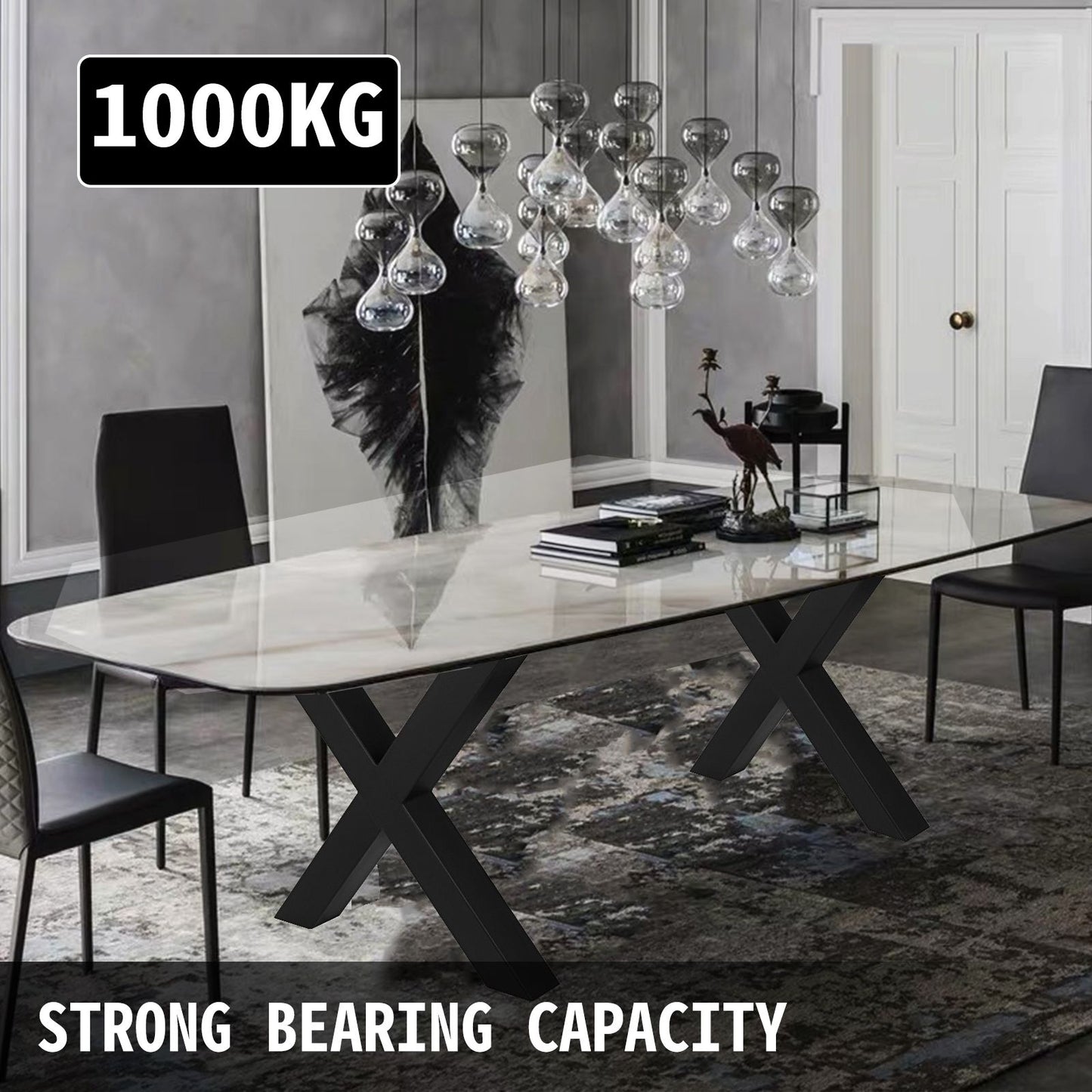 Metal Table Legs 28.4 x 29.9 Inch Black Table Legs Premium steel table legs with X-frame style Steel Bench Legs Country Style Table Legs Furniture Leg Perfect for Coffee Store Home Office Bar