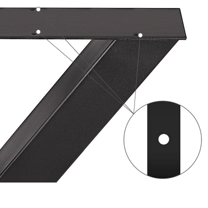 Metal Table Legs 28.4 x 29.9 Inch Black Table Legs Premium steel table legs with X-frame style Steel Bench Legs Country Style Table Legs Furniture Leg Perfect for Coffee Store Home Office Bar