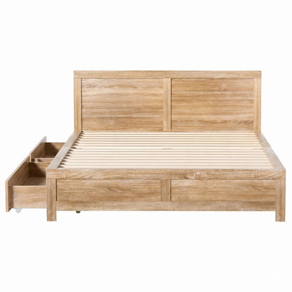 Double Bed Frame with 2 Drawers Bedroom Furniture
