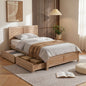 King Single Size Bed Frame with 2 Drawers Bedroom Furniture
