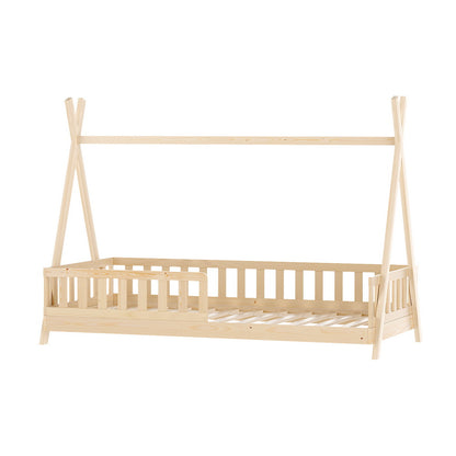 Artiss Bed Frame Wooden Kids House Frames Oak PUAH - Baby & Kids > Kid’s Furniture > Kid’s Beds & Bed Frames