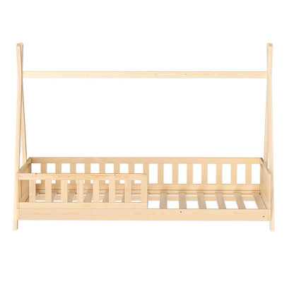 Artiss Bed Frame Wooden Kids House Frames Oak PUAH - Baby & Kids > Kid’s Furniture > Kid’s Beds & Bed Frames