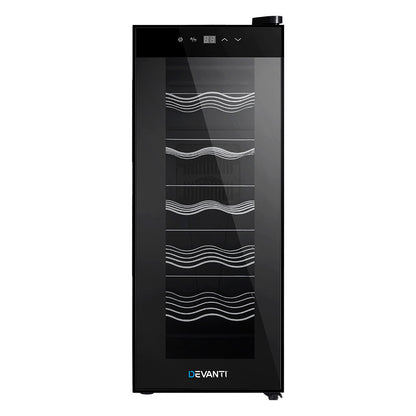 Devanti Wine Fridge Cooler 12 Bottles - Appliances > Fridges & Freezers > Wine Fridges