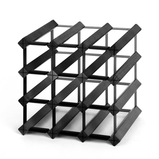 Artiss Wine Rack 12 Bottle Black Home & Garden > Storage
