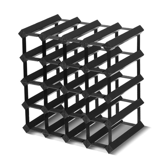 Artiss Wine Rack 20 Bottle Black Home & Garden > Storage