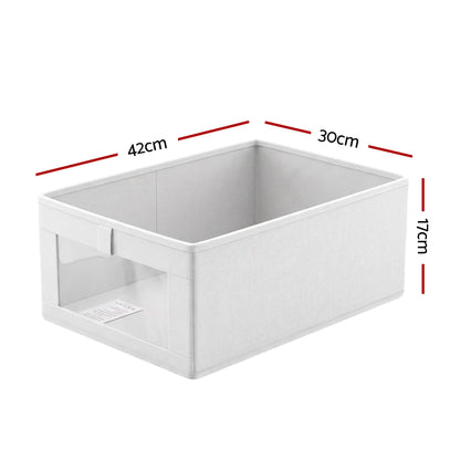 6 Pack Linen Closet Organizers and Storage Foldable Clothing Bins