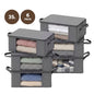 6 Packs Clothes Storage Bags 35L Foldable Closet Organizer Storage Bins