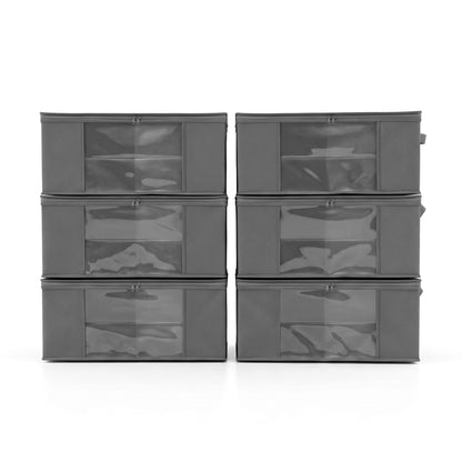 6 Packs Clothes Storage Bags 35L Foldable Closet Organizer Storage Bins