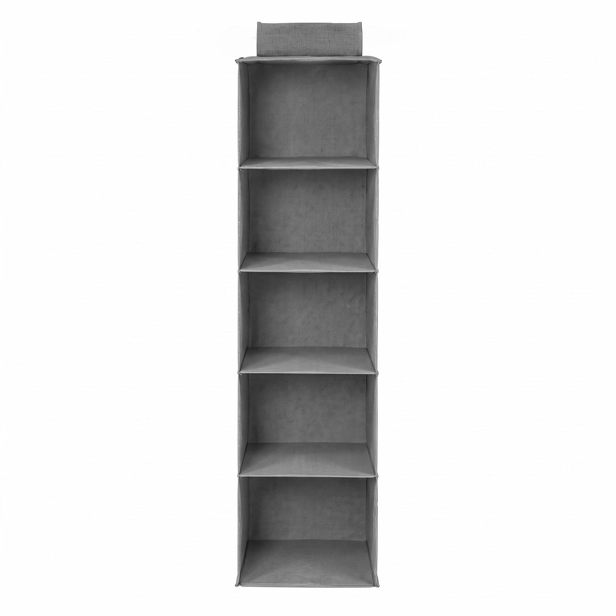 Hanging Closet Organiser 5 Tier Wardrobe Storage Grey 104cm