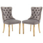 Aaden 2x Velvet Dining Chairs with Golden Metal Legs-grey