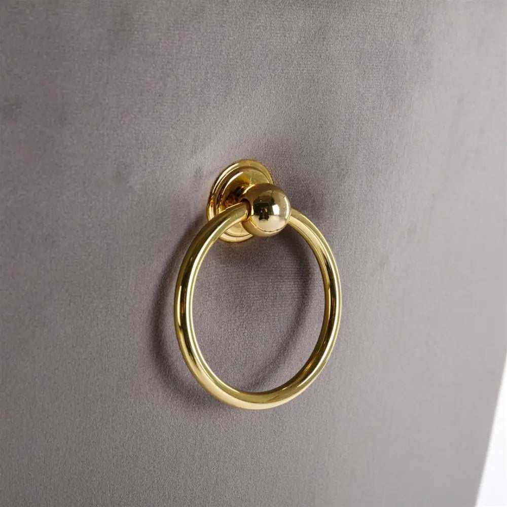 Aaden 8x Velvet Dining Chairs with Golden Metal Legs-grey