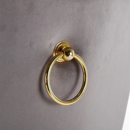 Aaden 8x Velvet Dining Chairs with Golden Metal Legs-grey