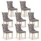 Aaden 8x Velvet Dining Chairs with Golden Metal Legs-grey