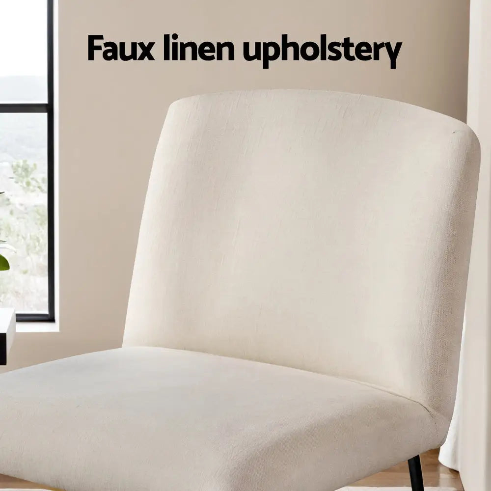 Accent Chair Armchair Cross Leg Beige