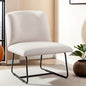 Accent Chair Armchair Cross Leg Beige