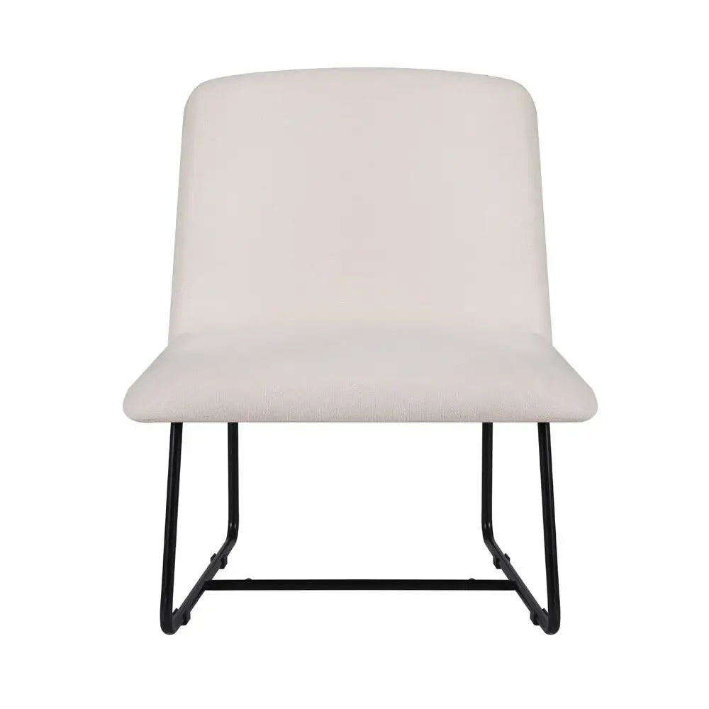 Accent Chair Armchair Cross Leg Beige