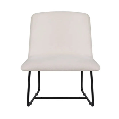 Accent Chair Armchair Cross Leg Beige