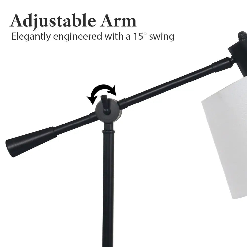 Adjustable Metal Table Lamp in Black