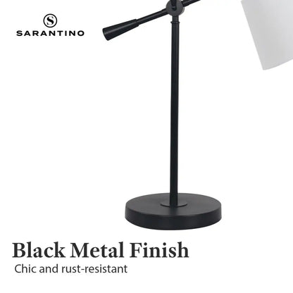 Adjustable Metal Table Lamp in Black