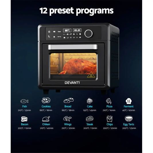 Air Fryer 20l Lcd Fryers Oven