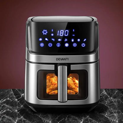Air Fryer 6.5l Lcd Fryers Clear Window