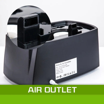 Air Humidifier Ultrasonic Cool Diffuser 6l Black