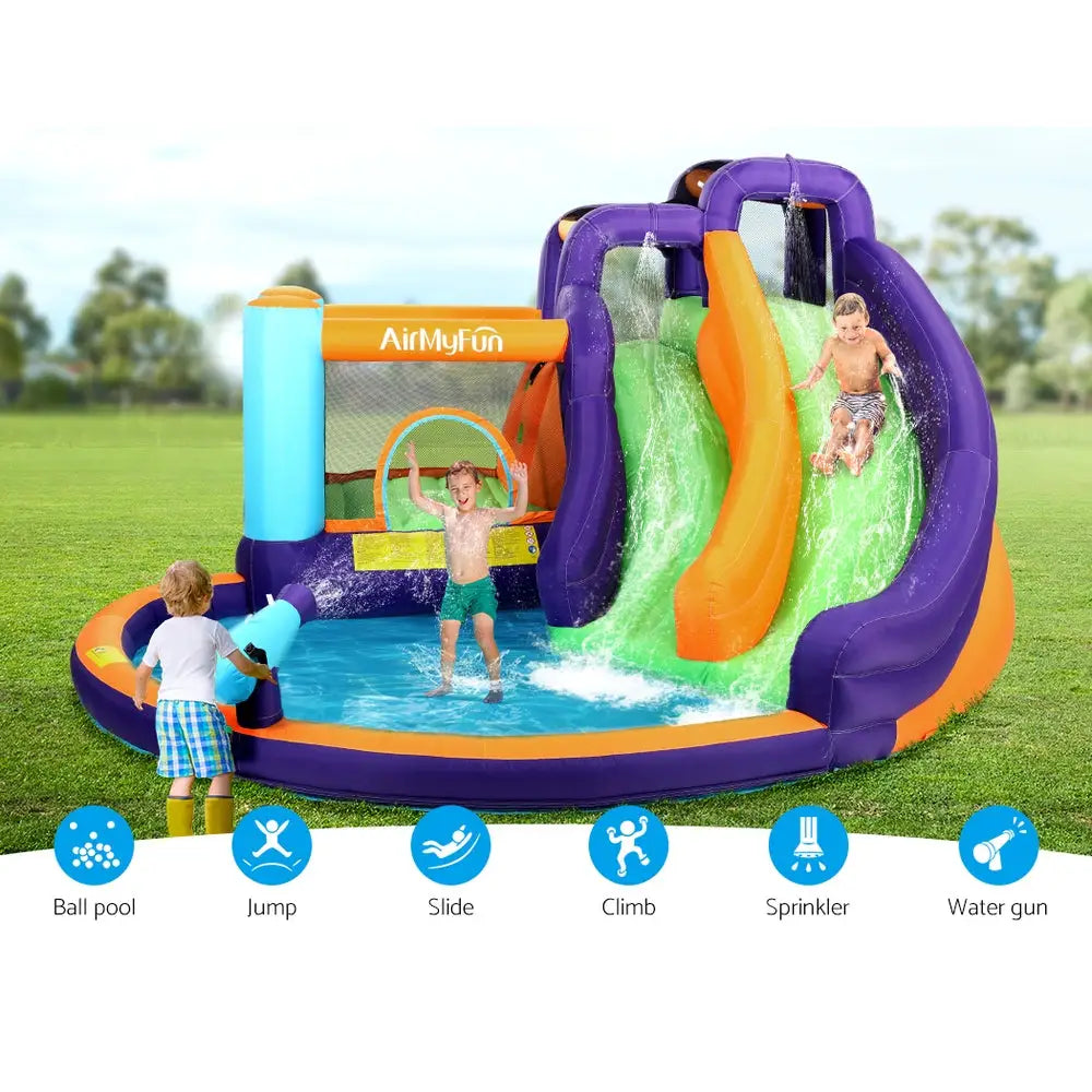 Airmyfun Inflatable Water Slide Kids Jumping Trampoline Castle Double