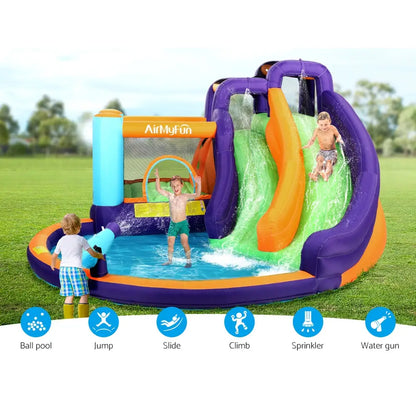 Airmyfun Inflatable Water Slide Kids Jumping Trampoline Castle Double