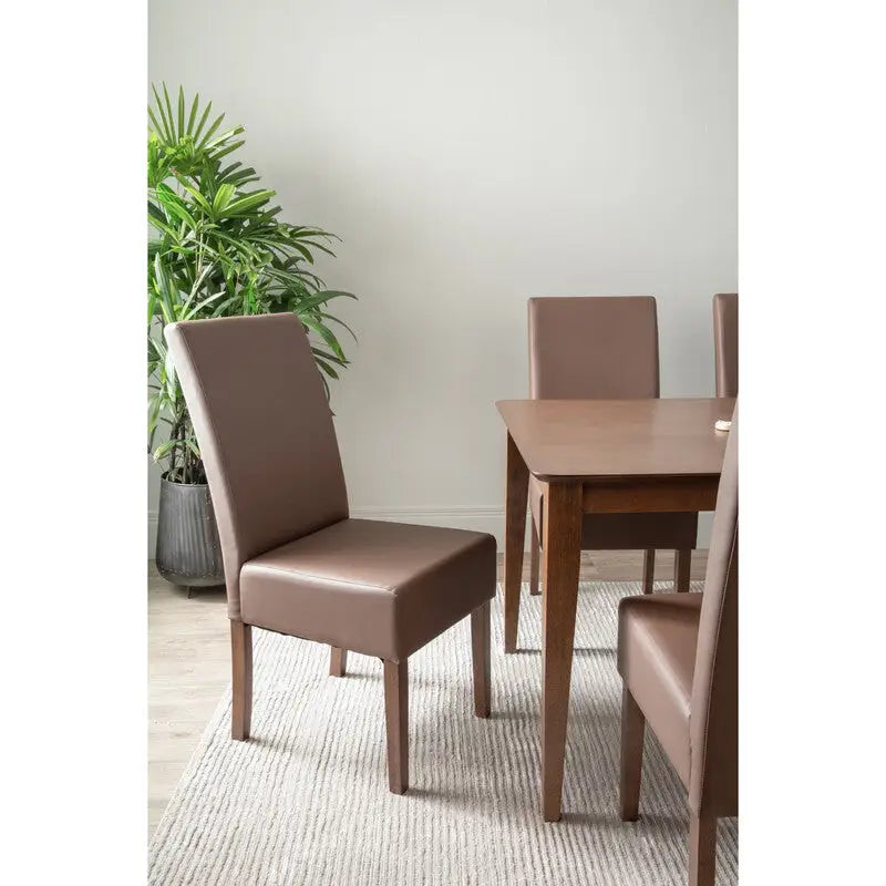 Allegro Dining Table + 6x Mesi Chair - 7 Piece Set - Cocoa