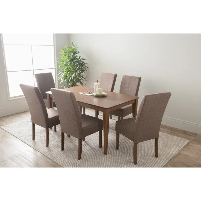Allegro Dining Table + 6x Mesi Chair - 7 Piece Set - Cocoa