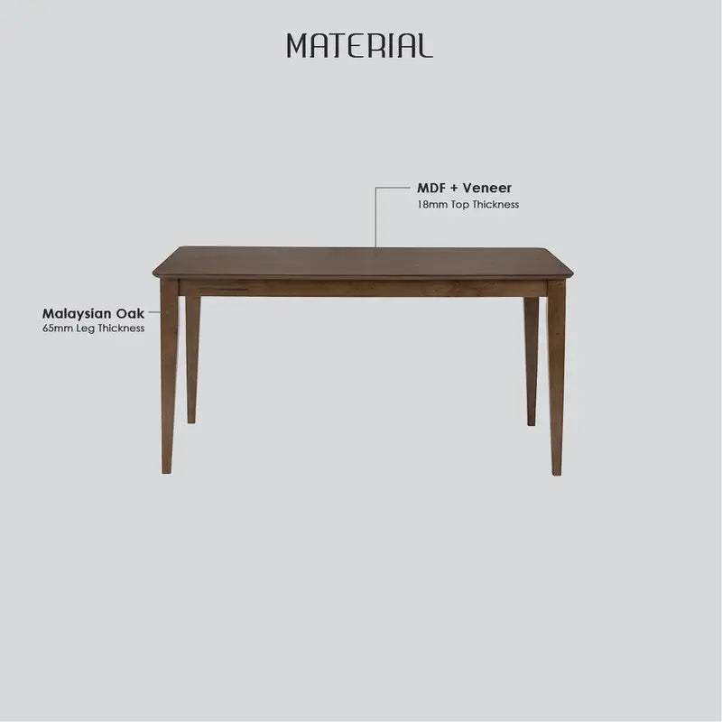 Allergo Dining Table 150cm Timber - Natural