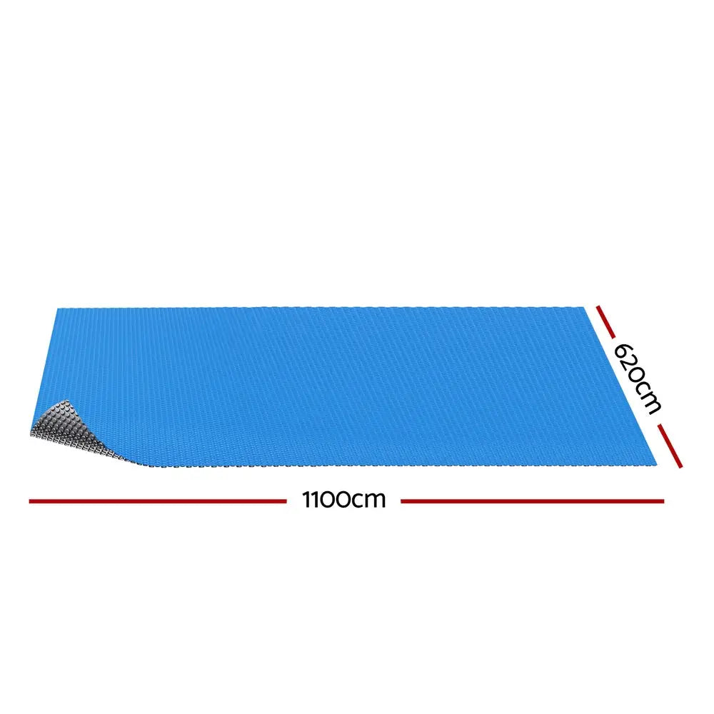 Aqua Buddy Pool Cover 600 Micron 11x6.2m Swimming Solar Blanket Blue Silver