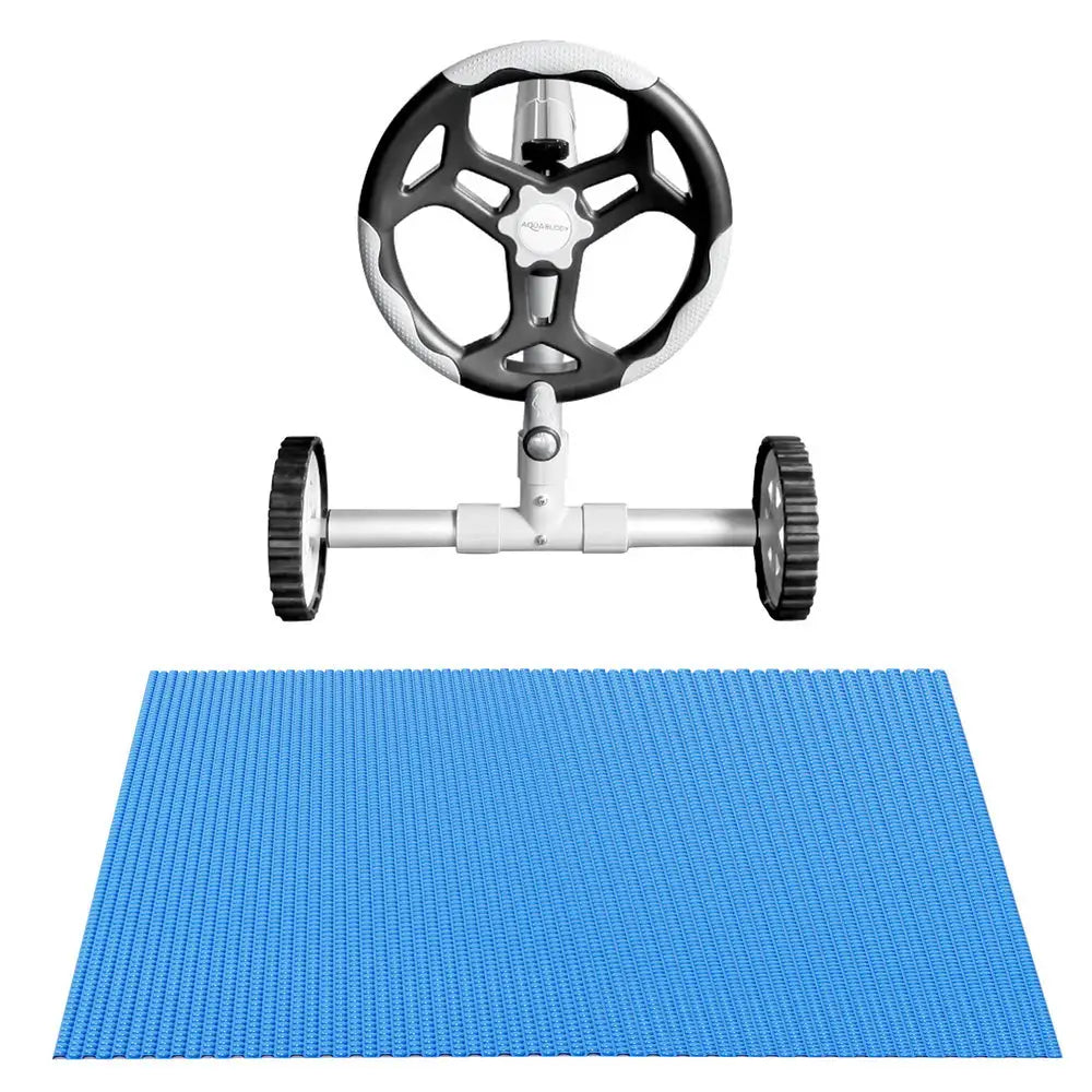 Aqua Buddy Pool Cover 600 Micron 7x4m W/ Roller 5.55m Swimming Pools Solar Blanket