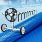 Aqua Buddy Pool Cover 600 Micron 7x4m W/ Roller 5.55m Swimming Pools Solar Blanket