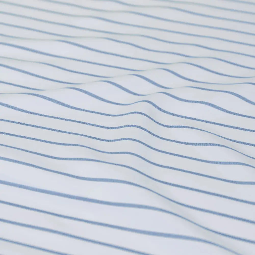 Ardor Frankie Blue Stripe Yarn Dyed Reversible Quilt Cover Set Queen