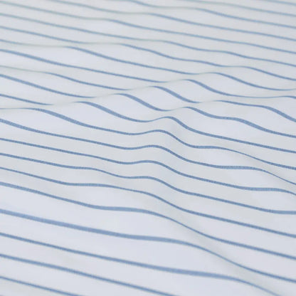 Ardor Frankie Blue Stripe Yarn Dyed Reversible Quilt Cover Set Queen