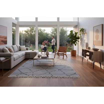 Ares Grey Anthrasite Rug 300x400