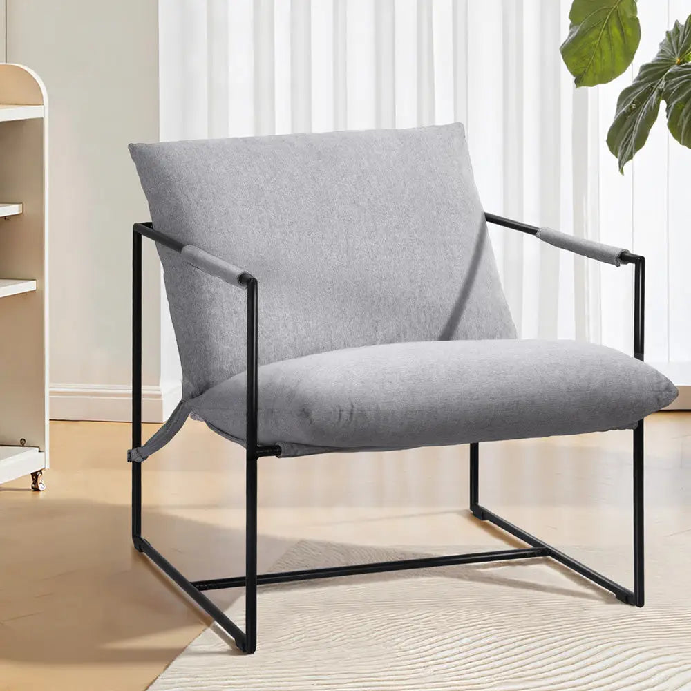 Armchair Lounge Chair Sling Grey