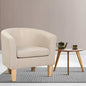Armchair Lounge Chair Tub Accent Armchairs Fabric Sofa Chairs Beige
