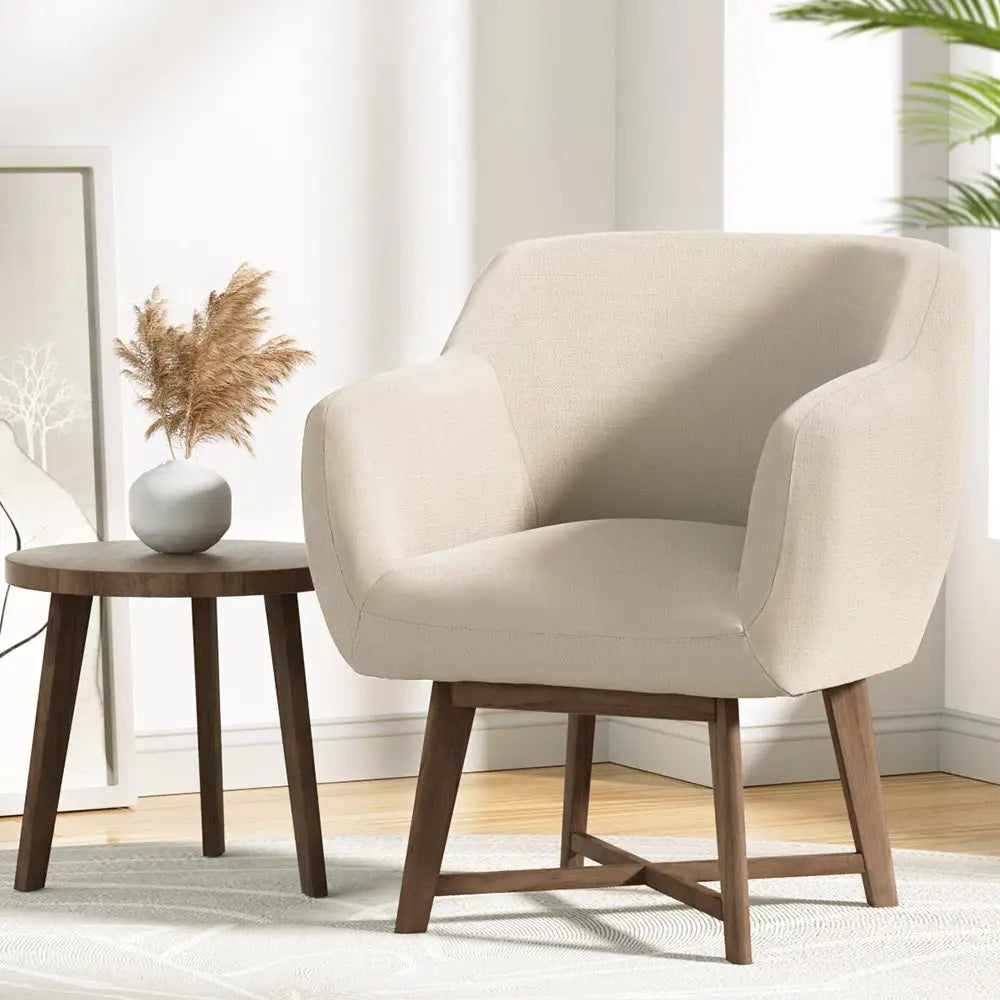 Armchair Tub Chair Beige Aston